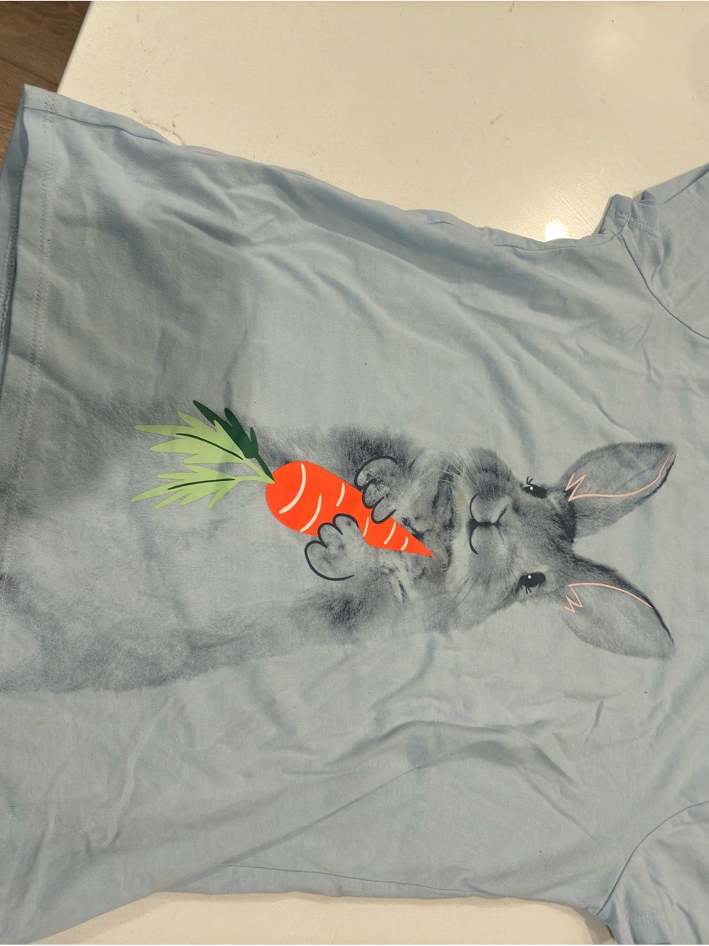 Cat & Jack Light Blue Girls Tee with bunny